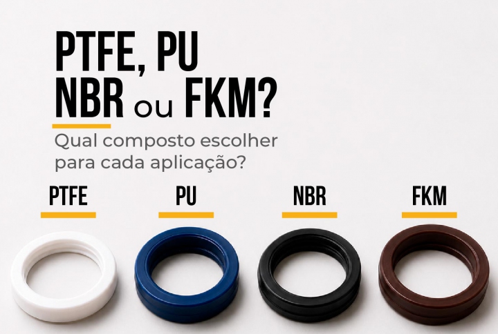 Como escolher o material ideal de veda&ccedil;&atilde;o: NBR, FKM, PU ou PTFE?